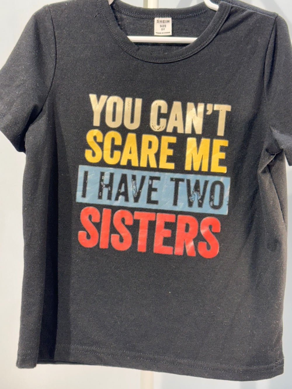 SHEIN Boys "Can't Scare Me" T-shirt, sz 5Y (A62)
